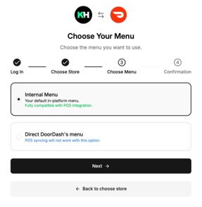 Title: DoorDash menu selection screen - Description: DoorDash menu selection screen