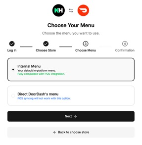 Title: DoorDash menu selection screen - Description: DoorDash menu selection screen