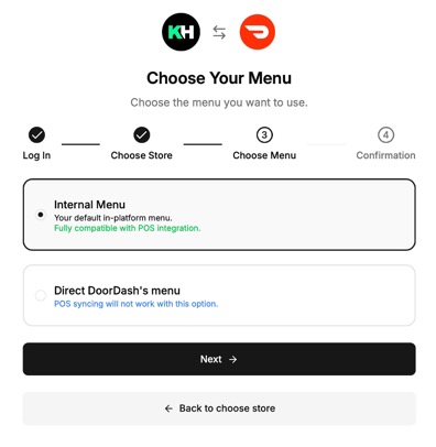 Title: DoorDash menu selection screen - Description: DoorDash menu selection screen