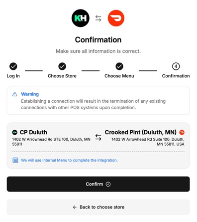 Title: DoorDash confirmation screen - Description: DoorDash confirmation screen