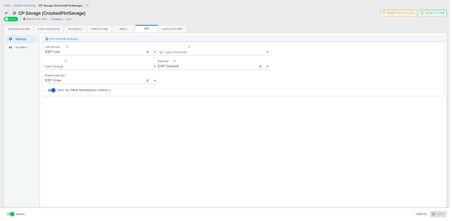 Title: Sail DSP Settings screen - Description: Sail DSP Settings screen