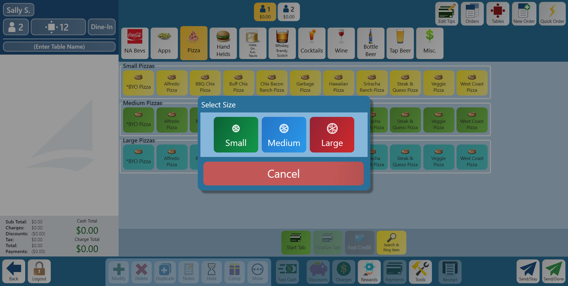 Size Groups: Colors and Icons on the Size Buttons