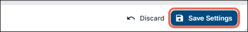 The Save Settings button at the bottom right of the Closing page